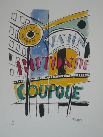 Lithografie Leger - La Coupole