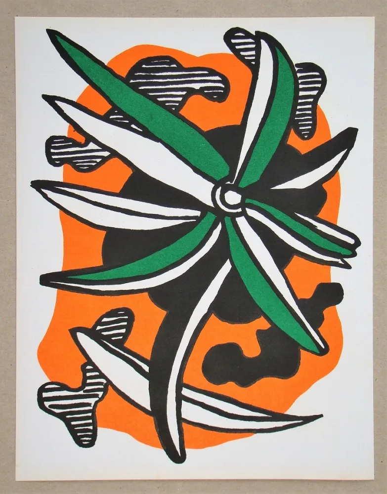 Lithografie Leger - La fleur, 1952 / 71