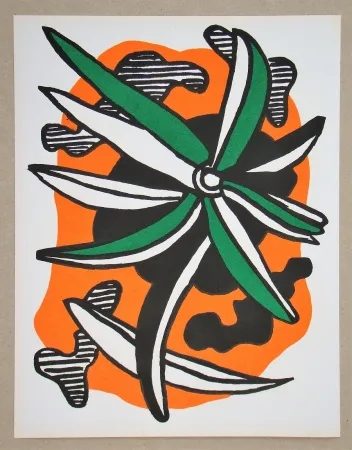 Lithografie Leger - La fleur, 1952 / 71