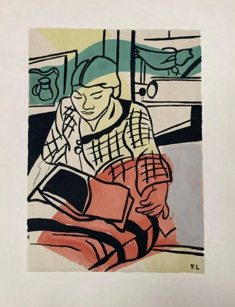 Lithografie Leger - La lecture (Woman Reading)
