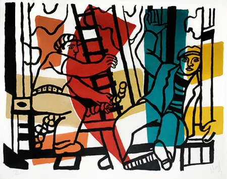 Lithografie Leger - Les Constructeurs (The Builders)