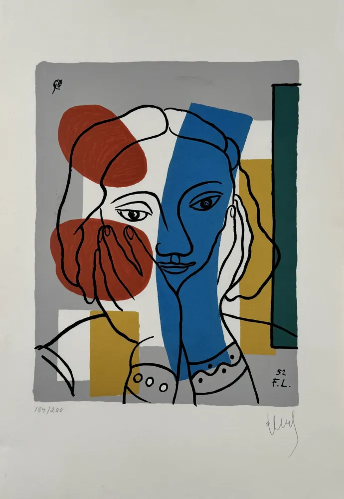 Zeefdruk Leger - Portrait de femme 