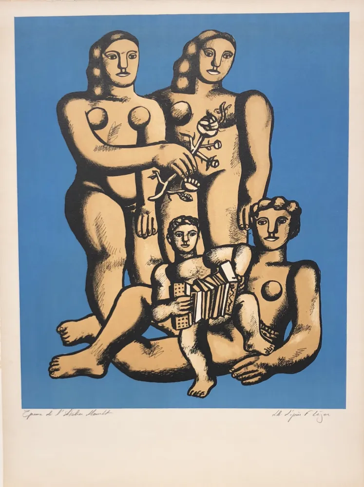 Lithografie Leger - The Accordionist's Family