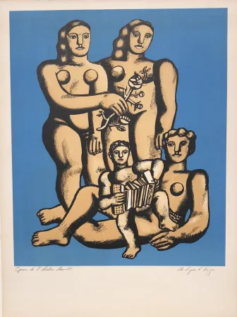 Lithografie Leger - The Accordionist's Family
