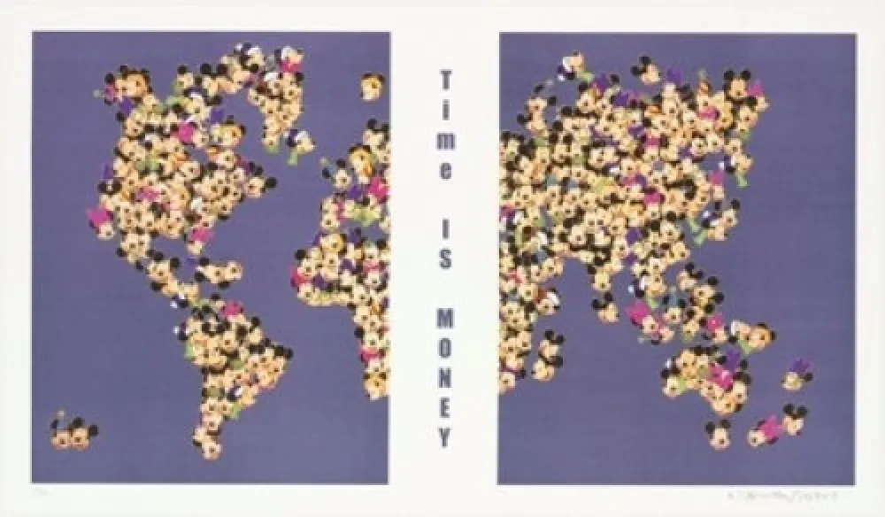 Lithografie Leirner - Time is money