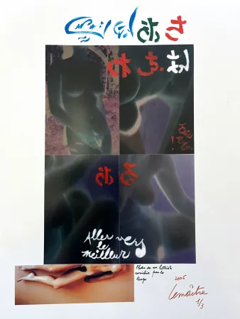 Fotografie Lemaitre  - Photo de nu lettriste enrichie par le temps