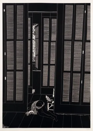 Lithografie Leng - Full moon