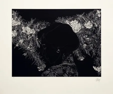 Lithografie Leng - Whispering