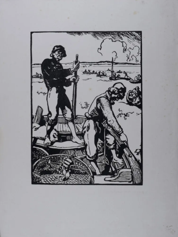 Lithografie Lepere - Loups de mer