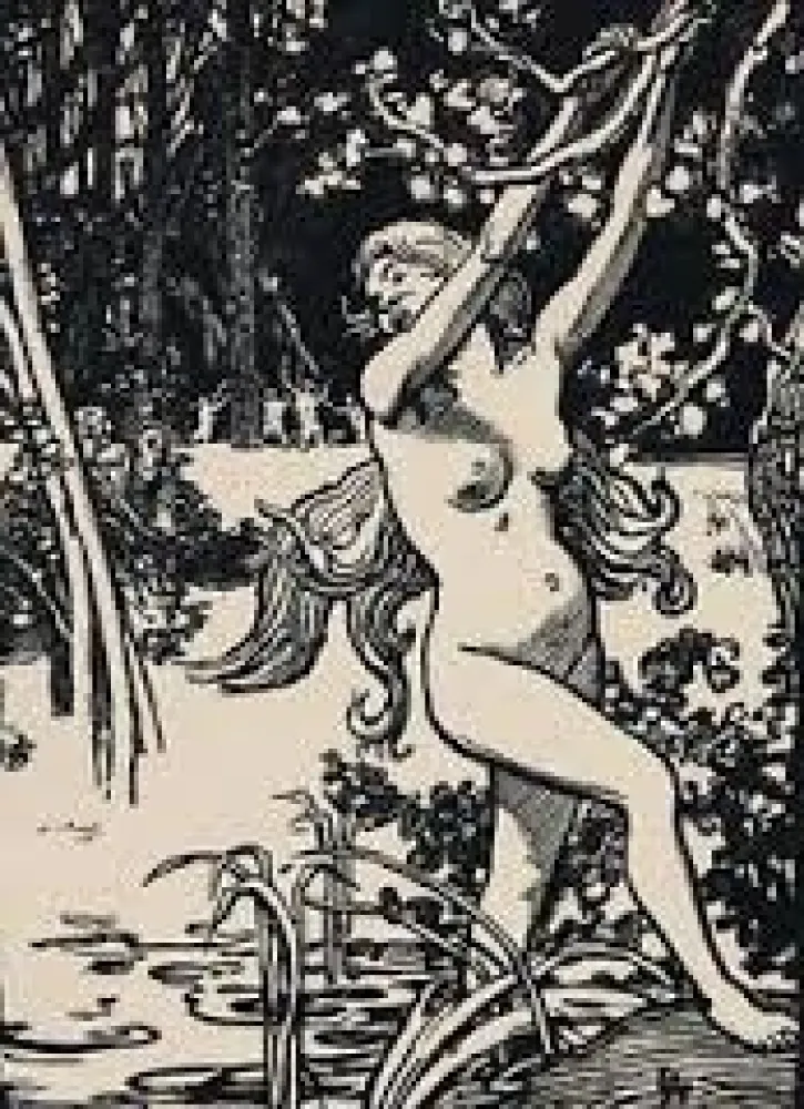 Houtsnede Lepere - Susanna et les vieillards