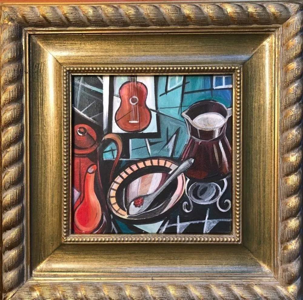 Geen Techniek Levin - Guitar Dream (ORIGINAL PAINTING APPEARING IN LIN-MANUEL MIRANDA'S 