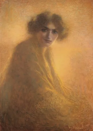 Geen Techniek Levy-Dhurmer - La Bienveilleante / The Kind Lady - Dessin Original / Original Drawing - PASTEL - 1917
