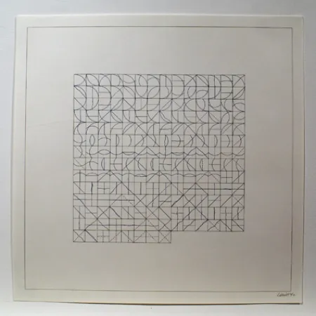 Gravure Lewitt - Arcs and Lines