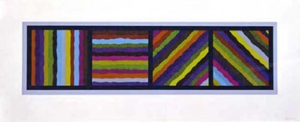 Geen Techniek Lewitt - Bands Not Straight in Four Directions (multicoloured)