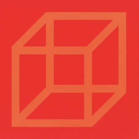Linosnede Lewitt - Cubes in Color on Color (Yellow/Red)_copy