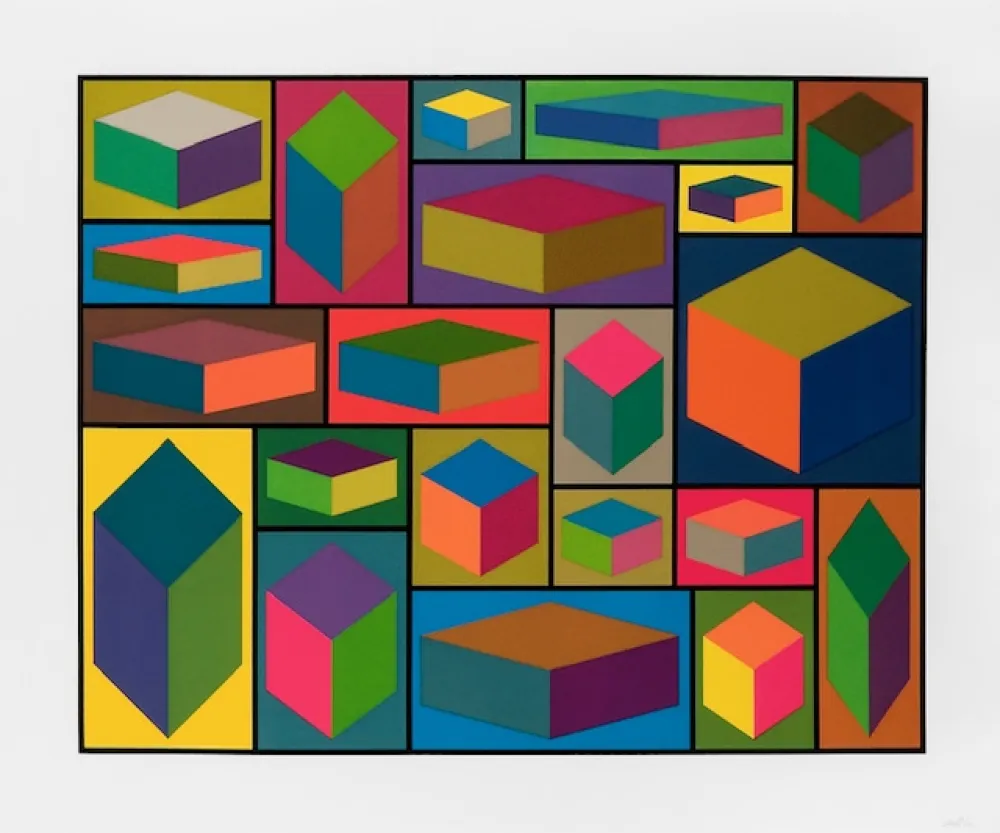 Linosnede Lewitt - Distorted cubes  - planche 2