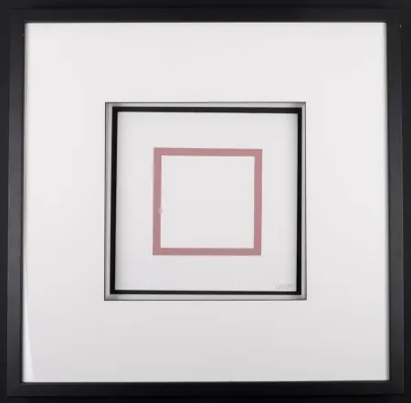Zeefdruk Lewitt - Five Geometric Figures in Five Colors, Plate #4, 1986 - Hand-signed & framed