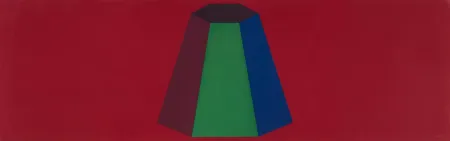 Zeefdruk Lewitt - Flat Top Pyramid With Colors Superimposed