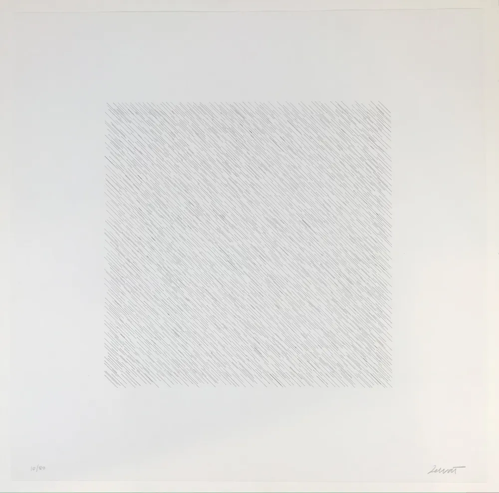 Lithografie Lewitt - Lines of One Inch Four Directions Four Colors