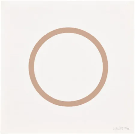 Zeefdruk Lewitt - Plate 1 (from Five Geometric Figures in Five Colors)