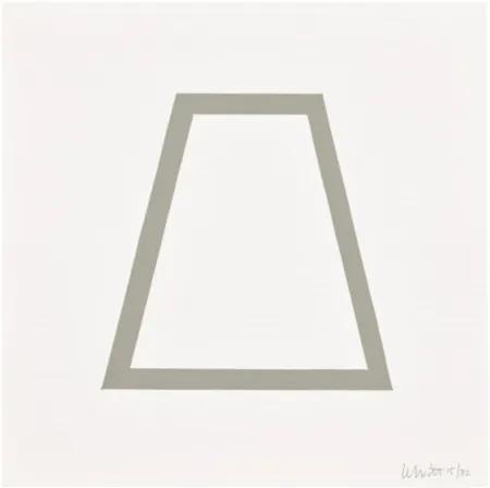 Zeefdruk Lewitt - Plate 18 (from Five Geometric Figures in Five Colors)