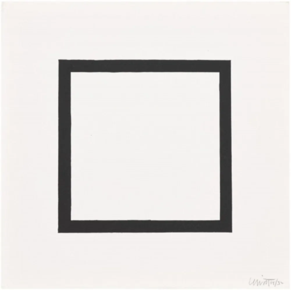 Zeefdruk Lewitt - Plate 7 (from Five Geometric Figures in Five Colors)