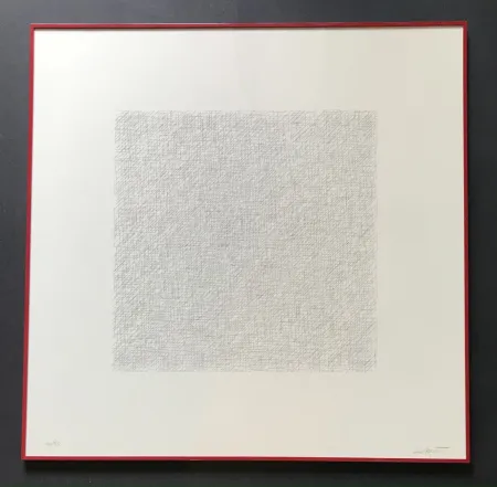Lithografie Lewitt - Sol LeWitt ( 1928 - 2007 ) - Lines of One Inch Four Directions Four Colors - hand-signed Lithography on Magnani paper - 1971
