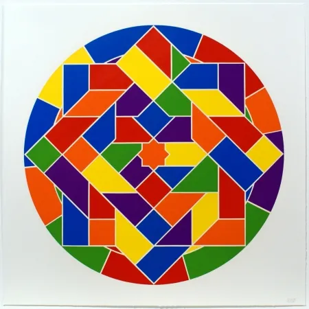 Linosnede Lewitt - Tondo 6 (8 point star)