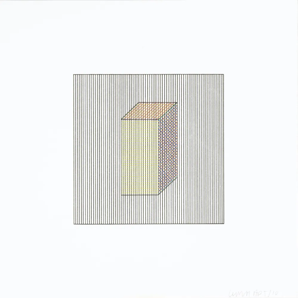 Zeefdruk Lewitt - Twelve Forms Derived From a Cube 03