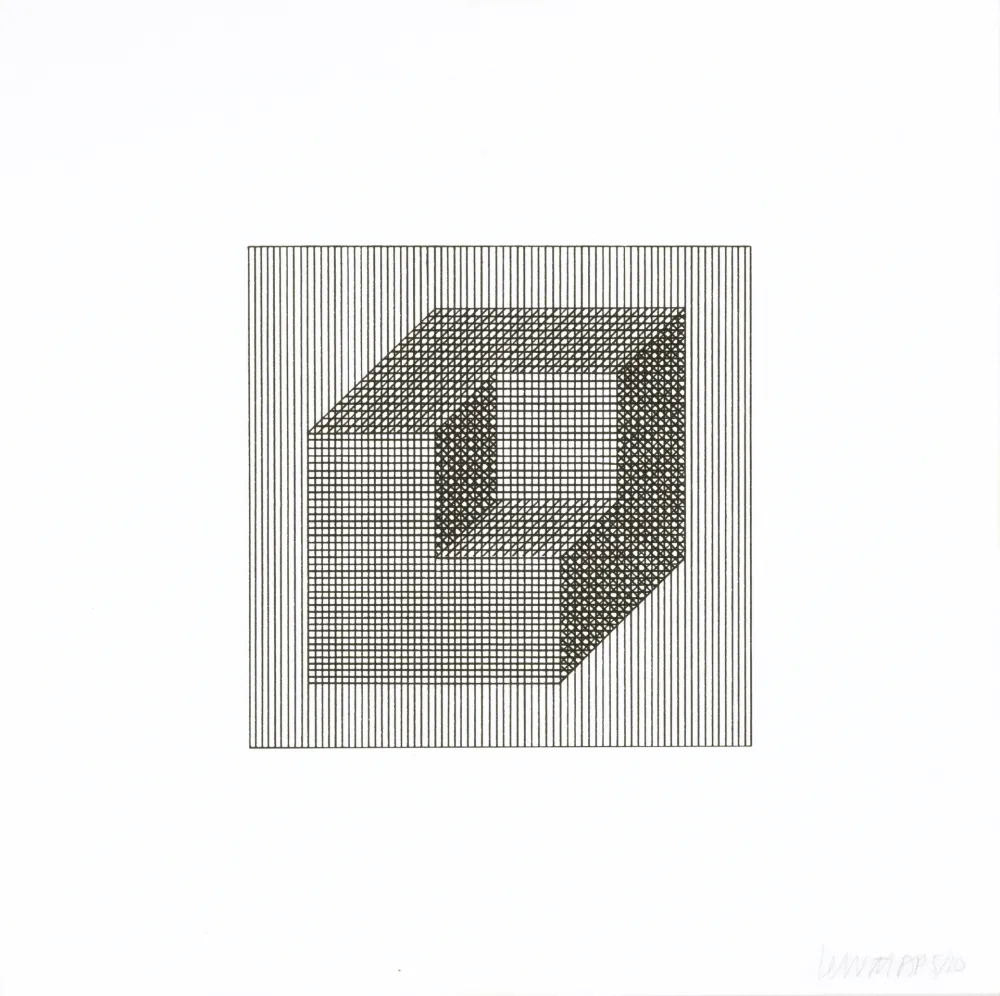 Zeefdruk Lewitt - Twelve Forms Derived From a Cube 16