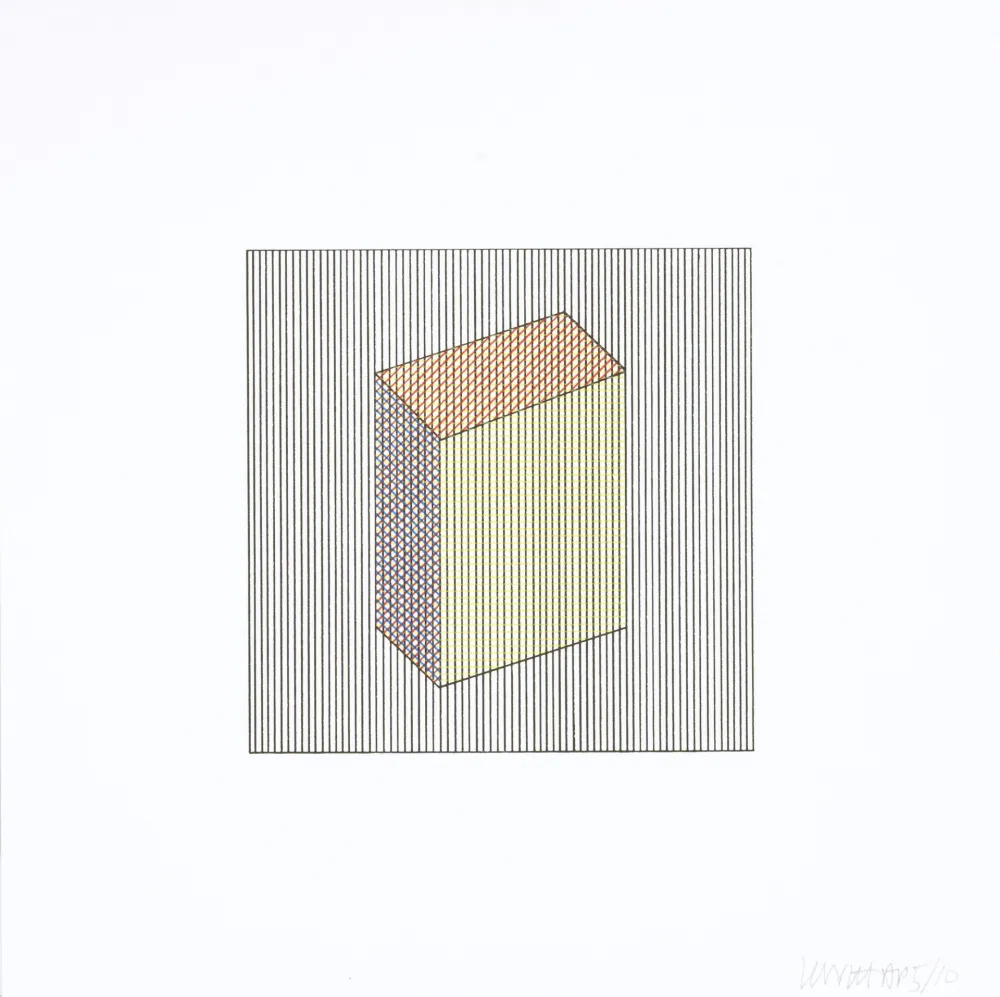 Zeefdruk Lewitt - Twelve Forms Derived From a Cube 17