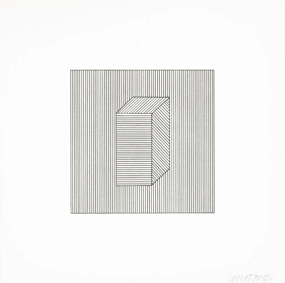 Zeefdruk Lewitt - Twelve Forms Derived From a Cube 28