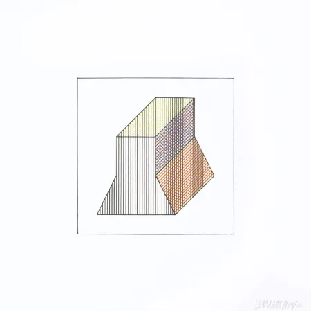 Zeefdruk Lewitt - Twelve Forms Derived From a Cube 33