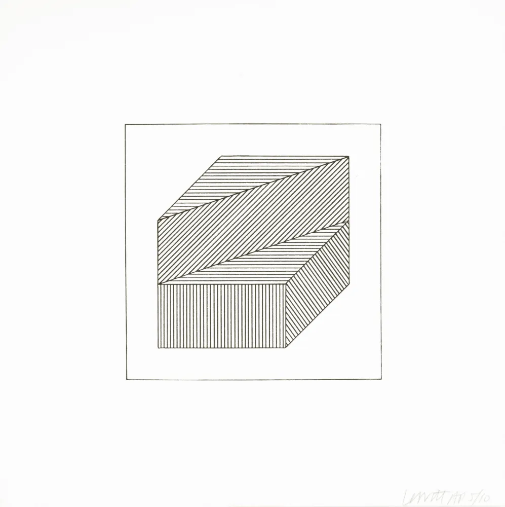 Zeefdruk Lewitt - Twelve Forms Derived From a Cube 36