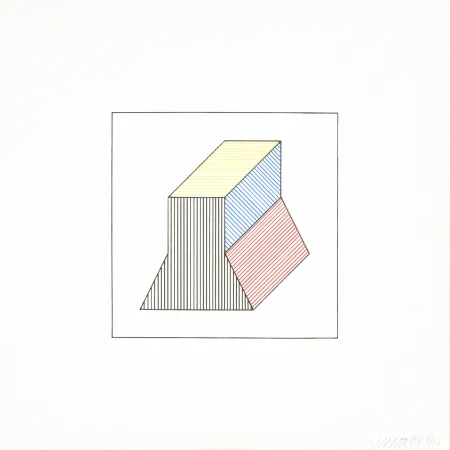 Zeefdruk Lewitt - Twelve Forms Derived From a Cube 37