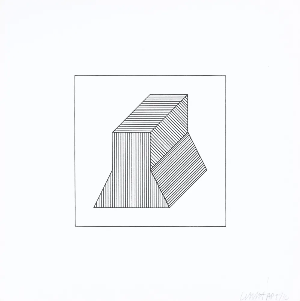 Zeefdruk Lewitt - Twelve Forms Derived From a Cube 38