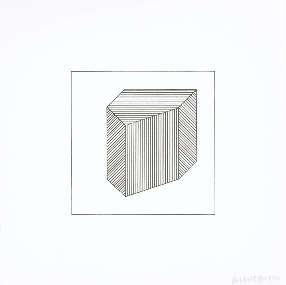 Zeefdruk Lewitt - Twelve Forms Derived From a Cube 40