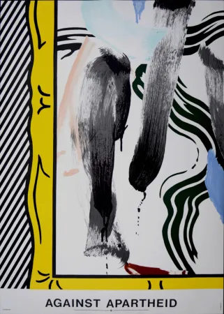 Lithografie Lichtenstein - Against Apartheid, 1983 - Scarce first printing!