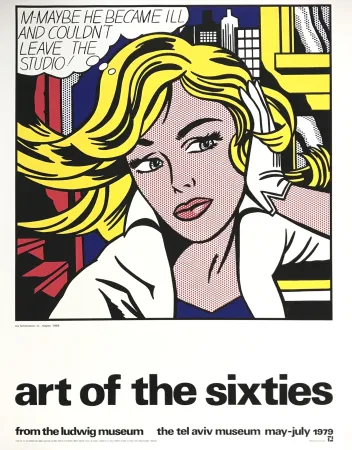 Zeefdruk Lichtenstein - Art of the Sixties