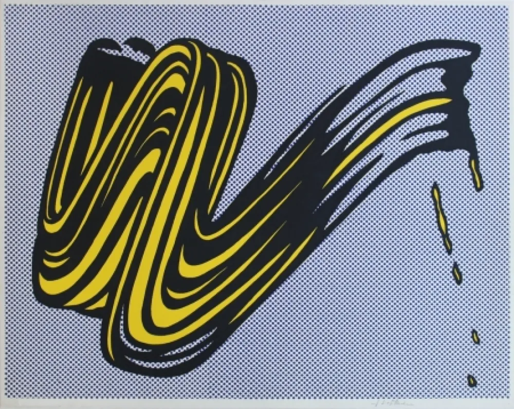 Zeefdruk Lichtenstein - Brushstroke Corlett II 5