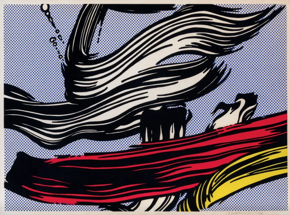 Zeefdruk Lichtenstein - Brushstrokes