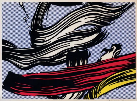 Zeefdruk Lichtenstein - Brushstrokes