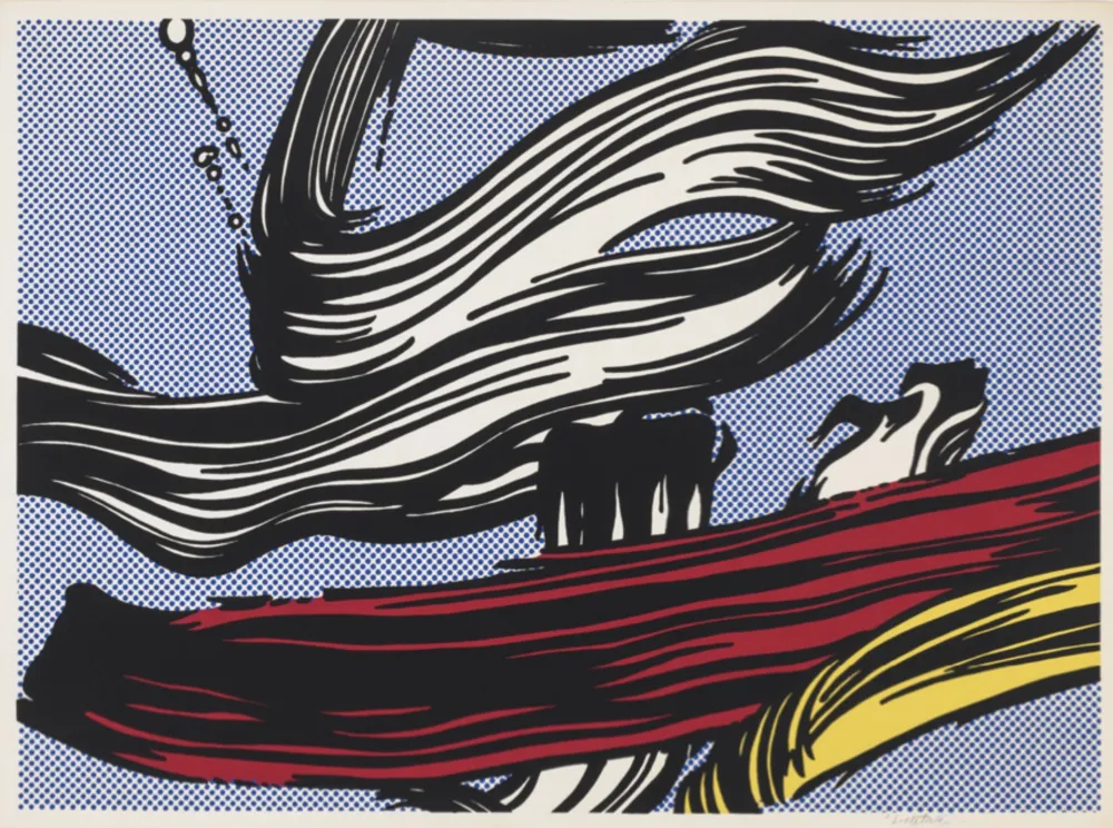 Zeefdruk Lichtenstein - Brushstrokes