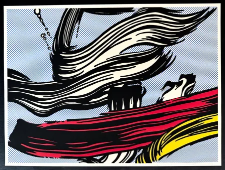 Zeefdruk Lichtenstein - Brushstrokes