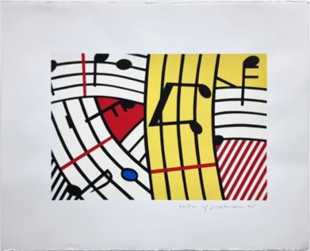 Zeefdruk Lichtenstein - Composition IV