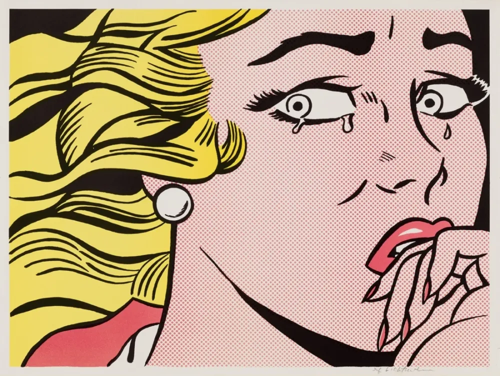 Lithografie Lichtenstein - Crying Girl