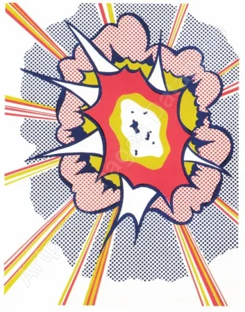 Lithografie Lichtenstein - Explosion