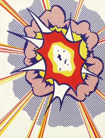 Lithografie Lichtenstein - Explosion (AP)