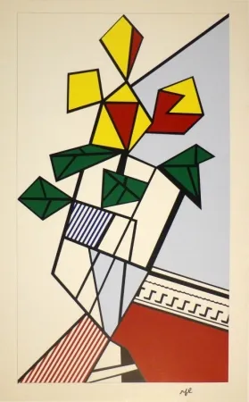 Zeefdruk Lichtenstein - Flowers