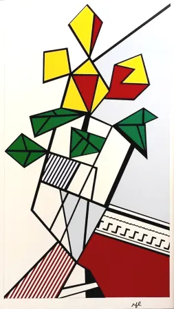 Zeefdruk Lichtenstein - Flowers